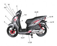 F21 - ΠΛΑΣΤΙΚΑ & ΑΥΤΟΚΟΛ. ΓΙΑ SR-50 NCG ΜΑΤ ΓΚΡΙ ΑΝΟΙΧΤΟ (GY010U)